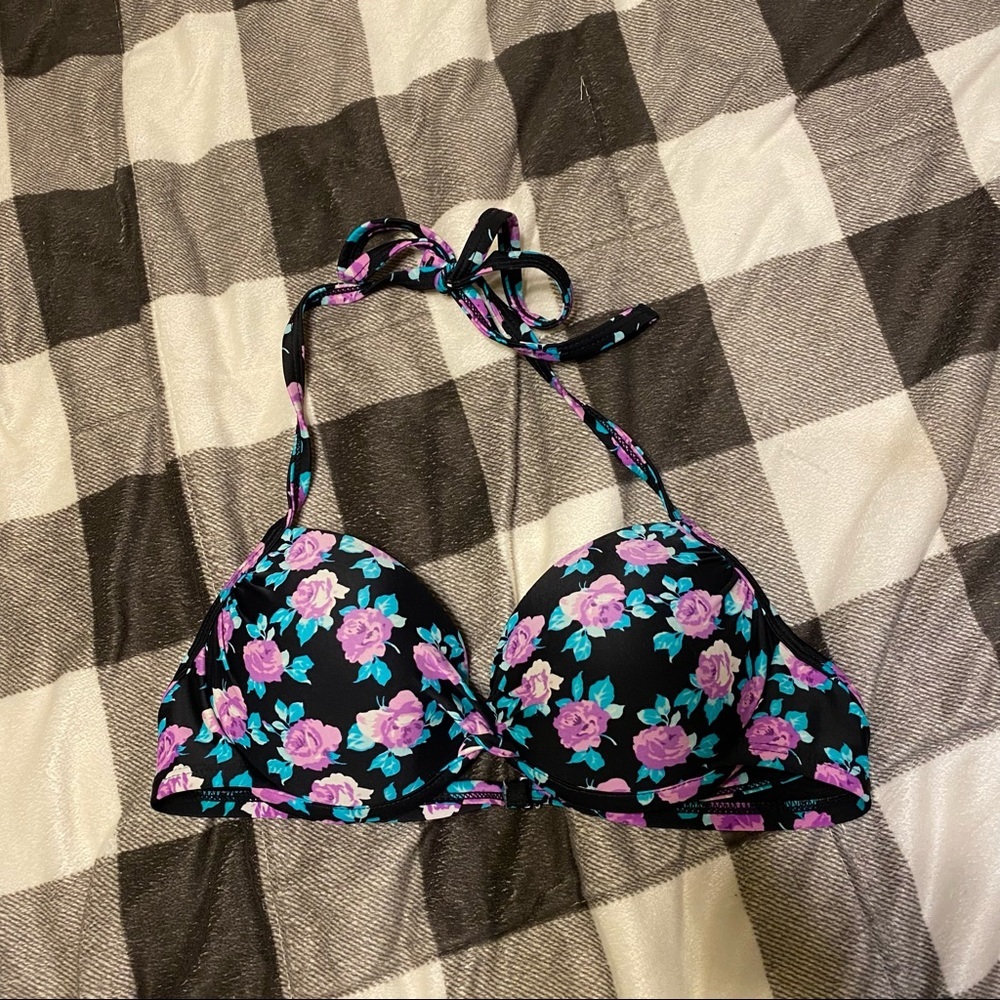 Floral push up bikini top